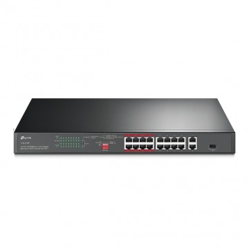 TP-Link TL-SL1218P 16-Port 10/100 Mbps + 2-Port Gigabit Rackmount Switch w/PoE+