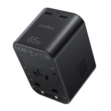 Choetech PD5009 GaN 65W 2 x USB-C+ 1 x USB-A Fast Universal Travel Wall Charger