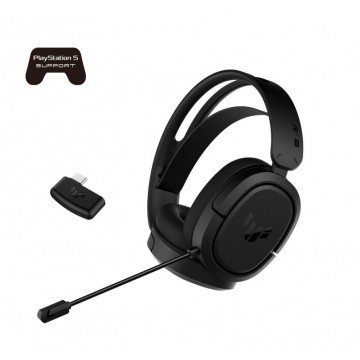 ASUS TUF Gaming H1 Wireless Headset, 7.1 Surround Sound, Compatibility with PCs, Macs, PlayStation 5, Nintendo Switch, Tablets, Smar tphone