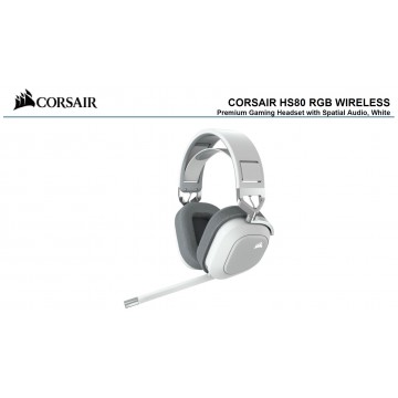 Corsair HS80 RGB Wireless Gaming Headset - White