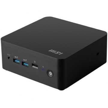 MSI Cubi NUC 1M-017BAU miniPC barebone, Black, Core 3-100U/Up to DDR5/2*M.2/2*HDMI/2*TBT/2*LAN/Wifi6/Card Reader/Switch Cable/3Y