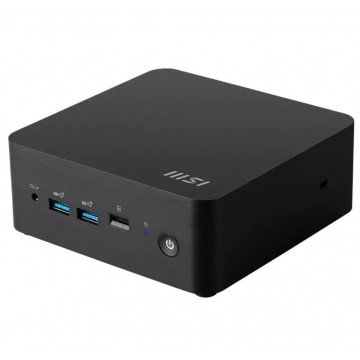 MSI Cubi NUC 1M-015BAU miniPC Barebone, Black, Core 7-150U/Up to DDR5/2*M.2/2*HDMI/2*TBT/2*LAN/Wifi6/Card Reader/Switch Cable/3Y