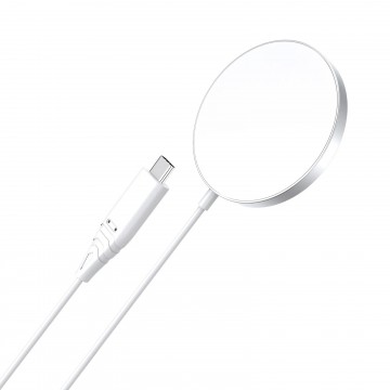 Choetech T518-F 15W Removable Fast Wireless Magenetic Charger for iPhone12/13/14/15/16/17 & More with 1M Cable (White)