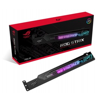 ASUS ROG Strix Graphics Card Holder, Eliminates GPU Sag, Easy Installation, Aura Sync Compatible, Laser-etched ROG Logo
