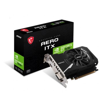 MSI nVidia GeForce GT 1030 AERO ITX 4GD4 OC Video Card, PCI-e 3.0, 1430 MHz Boost Clock, 1x HDMI 2.0 1x DVI