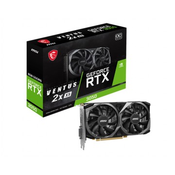MSI nVidia Geforce RTX 3050 VENTUS 2X XS 8G OC Video Card, 1807 MHz Boost Clock, GDDR6, PCI-E 4.0, 3x DisplayPort 1.4a, 1x HDMI 2.1(NEW)