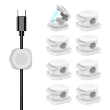 CHOETECH MCC001-WH 6 Pack Professional grade Magnetic Lock Cord Holder Clips
