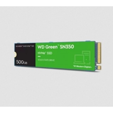 Western Digital WD Green SN350 500GB M.2 NVMe SSD PCIe 3.0x4 2400MB/s 1500MB/s R/W 300K/300K IOPS 60TBW 1M Hrs MTTF 3Y WTY (WDS500G2G0C)