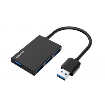 VOLANS VL-HB04S Aluminium USB 3.0 4-Port Portable Hub